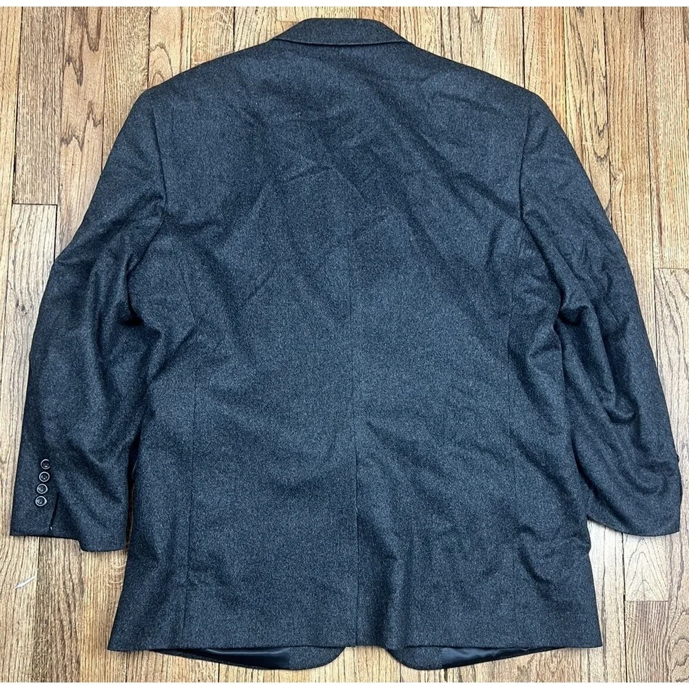 Jos A Bank Men's 44R Two Button Sport Coat Jacket Charcoal Gray‎ 100% Cashmere